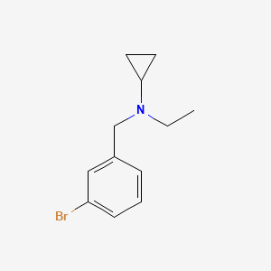 molecular formula C12H16BrN B7860592 N-[(3-bromophenyl)methyl]-N-ethylcyclopropanamine 