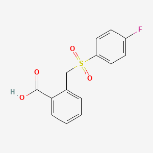 molecular formula C14H11FO4S B7860605 2-(4-Fluoro-benzenesulfonylmethyl)-benzoic acid 