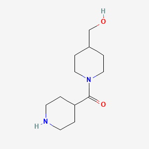 molecular formula C12H22N2O2 B7860618 [1-(Piperidine-4-carbonyl)piperidin-4-yl]methanol 