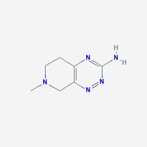 molecular formula C7H11N5 B7860623 7-Methyl-5,6,7,8-tetrahydro-pyrido[4,3-e][1,2,4]triazin-3-ylamine 
