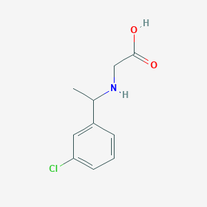 molecular formula C10H12ClNO2 B7860641 [1-(3-Chloro-phenyl)-ethylamino]-acetic acid 