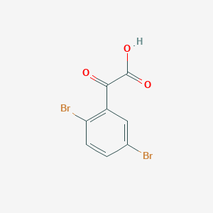 molecular formula C8H4Br2O3 B7860679 2-(2,5-Dibromophenyl)-2-oxoacetic acid 
