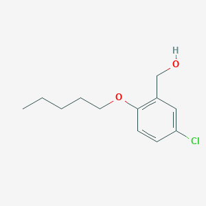 molecular formula C12H17ClO2 B7860688 (5-Chloro-2-pentoxyphenyl)methanol 