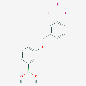 molecular formula C14H12BF3O3 B7860756 Boronic acid, B-[3-[[3-(trifluoromethyl)phenyl]methoxy]phenyl]- 
