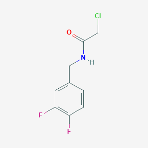 molecular formula C9H8ClF2NO B7860773 2-chloro-N-[(3,4-difluorophenyl)methyl]acetamide 