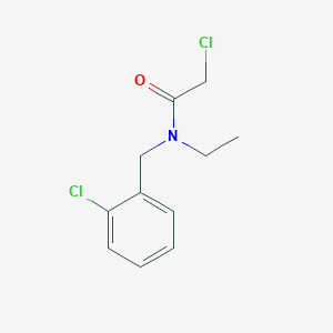 molecular formula C11H13Cl2NO B7860797 2-Chloro-N-(2-chloro-benzyl)-N-ethyl-acetamide 