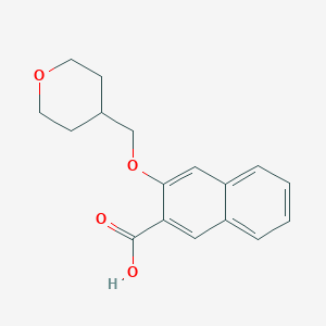 molecular formula C17H18O4 B7860813 3-((Tetrahydro-2H-pyran-4-yl)methoxy)-2-naphthoic acid 