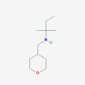 molecular formula C11H23NO B7860820 2-Methyl-N-((tetrahydro-2H-pyran-4-yl)methyl)butan-2-amine 