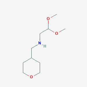molecular formula C10H21NO3 B7860875 (2,2-Dimethoxyethyl)[(oxan-4-yl)methyl]amine 