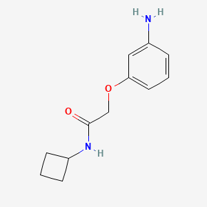 molecular formula C12H16N2O2 B7860905 2-(3-aminophenoxy)-N-cyclobutylacetamide 