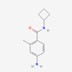 molecular formula C12H16N2O B7860913 4-amino-N-cyclobutyl-2-methylbenzamide 