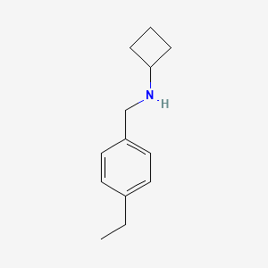 molecular formula C13H19N B7860932 N-[(4-ethylphenyl)methyl]cyclobutanamine 