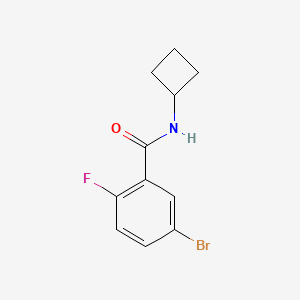 molecular formula C11H11BrFNO B7860986 5-bromo-N-cyclobutyl-2-fluorobenzamide 