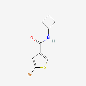 molecular formula C9H10BrNOS B7860992 5-bromo-N-cyclobutylthiophene-3-carboxamide 