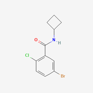 molecular formula C11H11BrClNO B7860997 5-bromo-2-chloro-N-cyclobutylbenzamide 