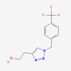 molecular formula C12H12F3N3O B7861040 2-(1-(4-(trifluoromethyl)benzyl)-1H-1,2,3-triazol-4-yl)ethanol 