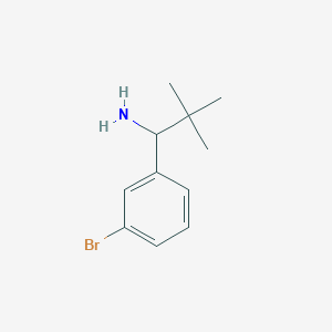 molecular formula C11H16BrN B7861041 1-(3-Bromophenyl)-2,2-dimethylpropan-1-amine 