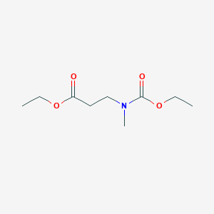 molecular formula C9H17NO4 B7861123 Ethyl 3-((ethoxycarbonyl)(methyl)amino)propanoate 