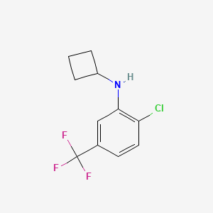 molecular formula C11H11ClF3N B7861135 2-chloro-N-cyclobutyl-5-(trifluoromethyl)aniline 