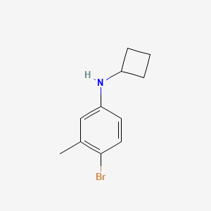 molecular formula C11H14BrN B7861161 4-bromo-N-cyclobutyl-3-methylaniline 