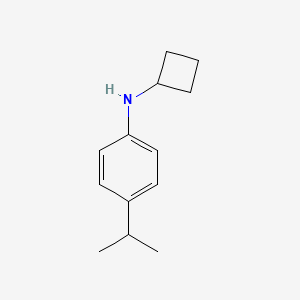 molecular formula C13H19N B7861165 N-cyclobutyl-4-(propan-2-yl)aniline 