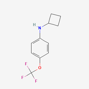 molecular formula C11H12F3NO B7861169 N-cyclobutyl-4-(trifluoromethoxy)aniline 