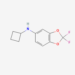 molecular formula C11H11F2NO2 B7861174 N-cyclobutyl-2,2-difluoro-2H-1,3-benzodioxol-5-amine 