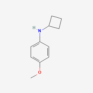 molecular formula C11H15NO B7861199 N-环丁基-4-甲氧基苯胺 