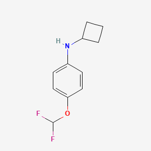 molecular formula C11H13F2NO B7861201 N-cyclobutyl-4-(difluoromethoxy)aniline 