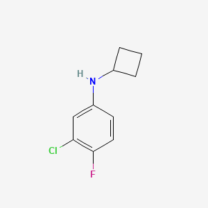 molecular formula C10H11ClFN B7861215 3-chloro-N-cyclobutyl-4-fluoroaniline 