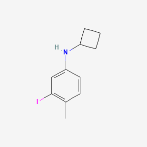 molecular formula C11H14IN B7861236 N-cyclobutyl-3-iodo-4-methylaniline 