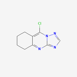 molecular formula C9H9ClN4 B7861265 9-Chloro-5h,6h,7h,8h-[1,2,4]triazolo[3,2-b]quinazoline 