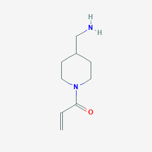 molecular formula C9H16N2O B7861273 1-[4-(Aminomethyl)piperidin-1-yl]prop-2-en-1-one 