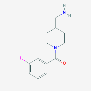 molecular formula C13H17IN2O B7861276 [1-(3-Iodobenzoyl)piperidin-4-yl]methanamine 