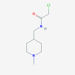 molecular formula C9H17ClN2O B7861297 2-Chloro-N-(1-methyl-piperidin-4-ylmethyl)-acetamide 