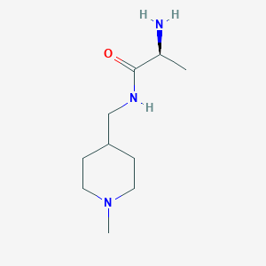 molecular formula C10H21N3O B7861304 (S)-2-Amino-N-(1-methyl-piperidin-4-ylmethyl)-propionamide 