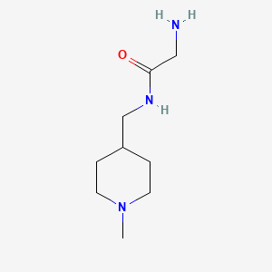 molecular formula C9H19N3O B7861317 2-Amino-N-(1-methyl-piperidin-4-ylmethyl)-acetamide 