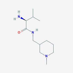 molecular formula C12H25N3O B7861343 (S)-2-Amino-3-methyl-N-(1-methyl-piperidin-3-ylmethyl)-butyramide 