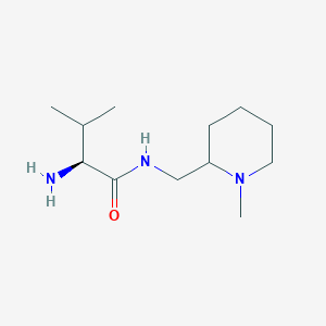 molecular formula C12H25N3O B7861374 (S)-2-Amino-3-methyl-N-(1-methyl-piperidin-2-ylmethyl)-butyramide 