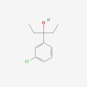 molecular formula C11H15ClO B7861387 3-(3-Chlorophenyl)-3-pentanol CAS No. 76481-38-4