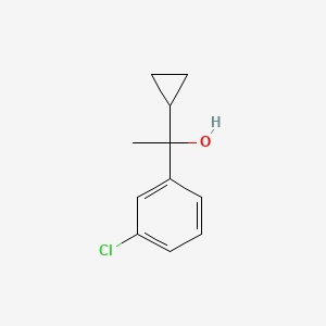 molecular formula C11H13ClO B7861392 1-(3-Chlorophenyl)-1-cyclopropylethanol CAS No. 81390-89-8