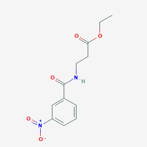 molecular formula C12H14N2O5 B7861417 Ethyl 3-[(3-nitrophenyl)formamido]propanoate 