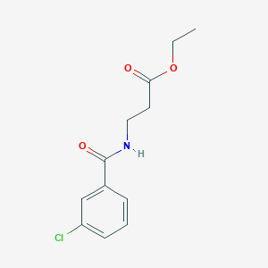 molecular formula C12H14ClNO3 B7861421 Ethyl 3-[(3-chlorophenyl)formamido]propanoate 