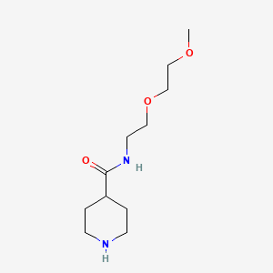 molecular formula C11H22N2O3 B7861428 N-[2-(2-methoxyethoxy)ethyl]piperidine-4-carboxamide 