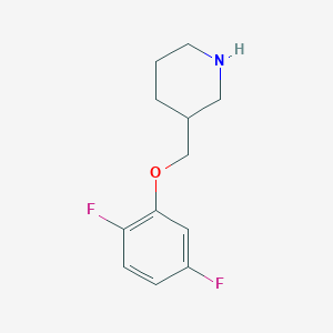 molecular formula C12H15F2NO B7861456 3-[(2,5-Difluorophenoxy)methyl]piperidine 