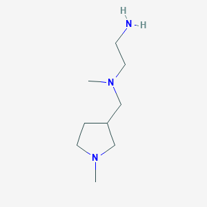 molecular formula C9H21N3 B7861468 N*1*-Methyl-N*1*-(1-methyl-pyrrolidin-3-ylmethyl)-ethane-1,2-diamine 