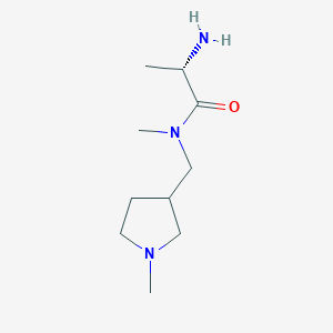 molecular formula C10H21N3O B7861471 (S)-2-Amino-N-methyl-N-(1-methyl-pyrrolidin-3-ylmethyl)-propionamide 