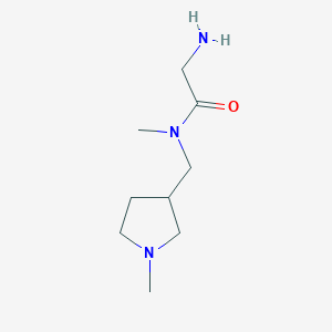 molecular formula C9H19N3O B7861482 2-Amino-N-methyl-N-(1-methyl-pyrrolidin-3-ylmethyl)-acetamide 