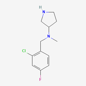 molecular formula C12H16ClFN2 B7861525 N-(2-Chloro-4-fluorobenzyl)-N-methylpyrrolidin-3-amine 