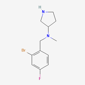 molecular formula C12H16BrFN2 B7861531 N-(2-Bromo-4-fluorobenzyl)-N-methylpyrrolidin-3-amine 